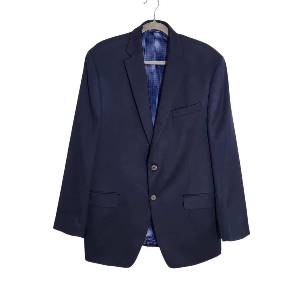 Michael Kors Mens Navy Two-Button Sport Coat Size 42L